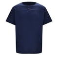 thumbnail image 5 of Bjutir Men Casual T-Shirts Summer Solid Color Short Sleeve Stand Collar T Shirts Casual Fashion Breathable Tops Dailywear Regular Fit Tees Navy M, 5 of 7