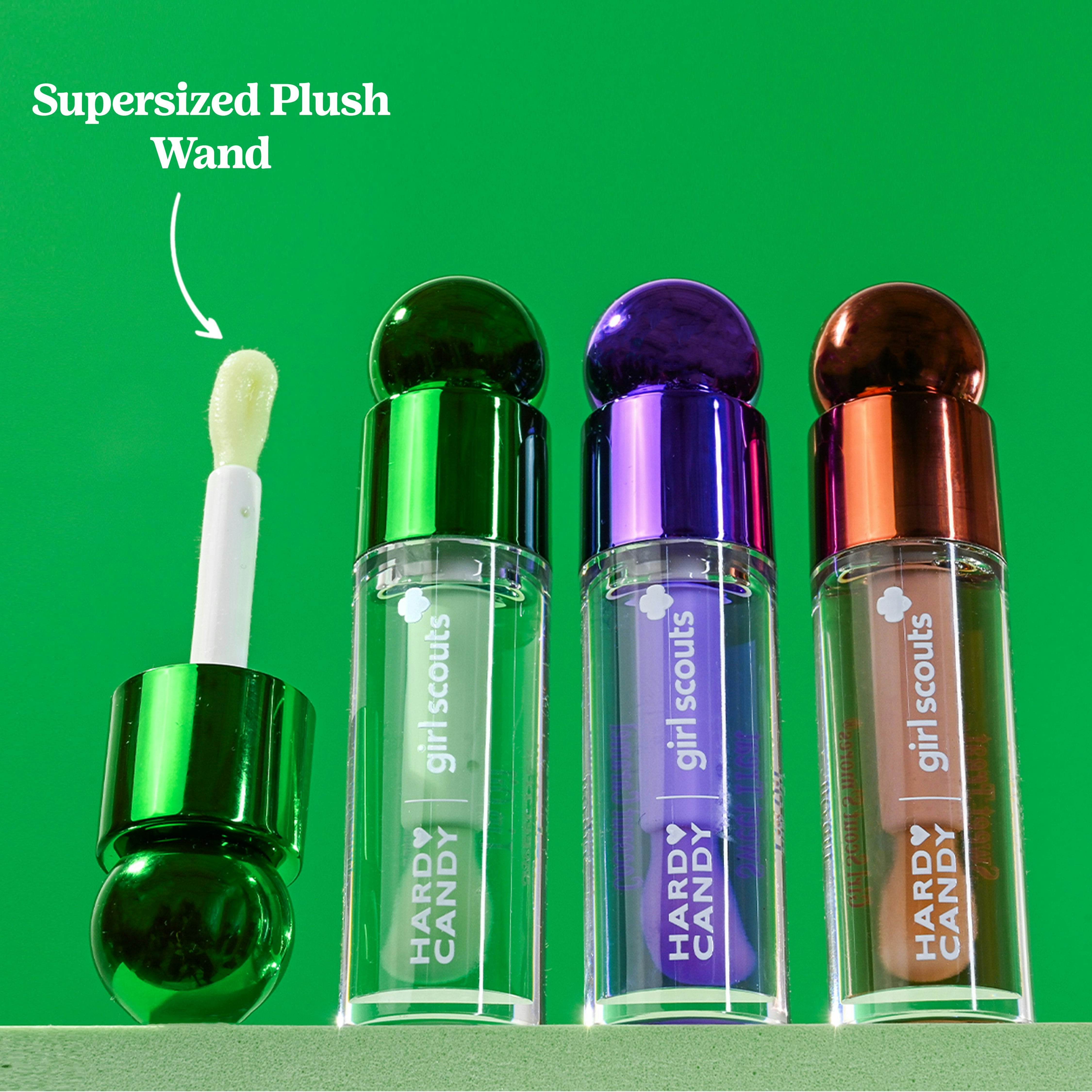 Hard Candy Girl Scouts Hydrating Glossy Lip Oil with Apricot Oil, Jojoba & Vitamin E, Limited Edition Girl Scout S’mores™ Flavor