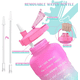 thumbnail image 3 of Botella Deportiva Malubero Multicolor 2200ml Con Marcador De Tiempo Rosa Con Verde Degradado Tritán Libre De BPA, 3 of 3
