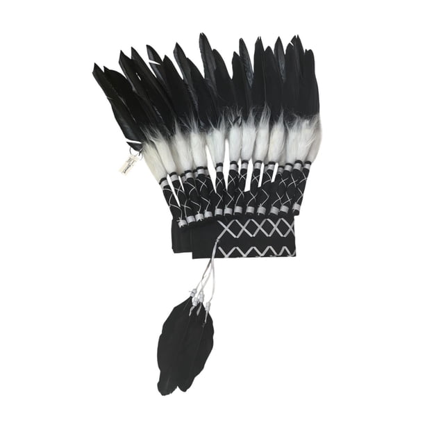 El tocado de plumas indio estadounidense los papeles de tocado interpretan la diadema para la fiesta del show show Negro