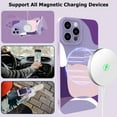 thumbnail image 3 of Magnetic case for iPhone 14 Pro Max Phone Case Compatible with Magsafe, Cute Painted Art Heart Pattern Full Camera Lens Protective Slim Soft Shockproof Phone Case for Women Girls-Purple, 3 of 7