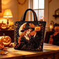 thumbnail image 3 of Fashion Halloween-ThemedQuilted Tote Bag, Large Capacity Lightweight Shoulder Handbag for Commute Travel Outdoor Daily Use, 3 of 3