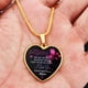 thumbnail image 2 of Collar para mujer, Joyas para mujer, Joyas para mujer 'Para mi hija' Collar de acero inoxidable Colgante de corazón de melocotón Collares para hijas de mujer, 2 of 3