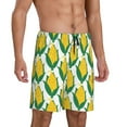 thumbnail image 2 of Bingfone Corn Cob for Men's Short Pajama Pants, Elastic Waist Drawstring Summer Shorts-Medium, 2 of 6