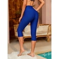 thumbnail image 5 of Charmo Capris Swimming Pants for Womens Wider Waisted Leggings Sport Rash Guard Surf Pants, 5 of 6