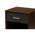 thumbnail image 7 of Baxton Studio Hansel Modern and Contemporary 1-Drawer Dark Brown and Dark Grey Finished Nightstand, 7 of 7