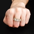 thumbnail image 3 of Square Rings Iced Out Cubic Zirconia Micro Pave Hip Hop Fashion Wedding Eternity Band Ring for Men Women, 3 of 6