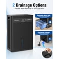 thumbnail image 4 of Homtronics 2 Pint Dehumidifier for Home, 100 oz Water Tank, Ultra-Quiet, Auto Shut-off, LED Display, 84H Timer, LED Light, Water Hose, Black, 4 of 9