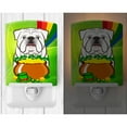 thumbnail image 2 of Caroline's Treasures BB1964CNL White English Bulldog St. Patrick's Day Ceramic Night Light, 6x4x3", multicolor, 2 of 2