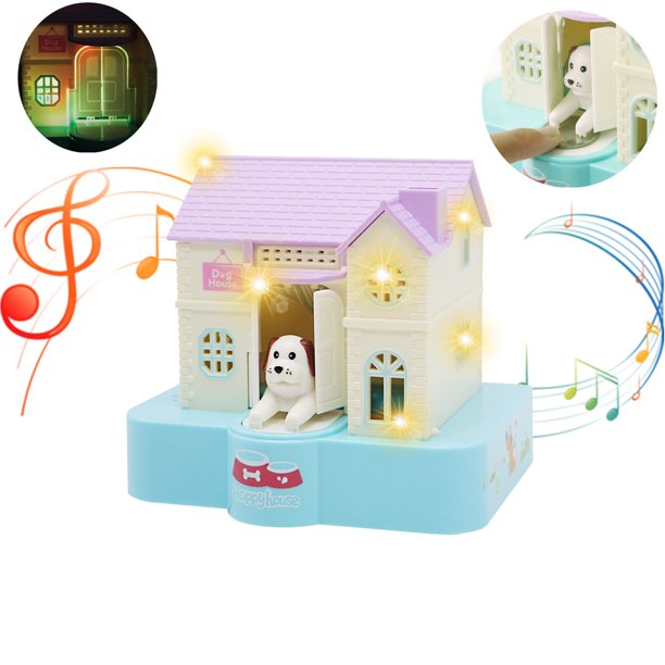 Mittory Doghouse Money Bank, Funny Electric Automatic Stealing Coin Bank Piggy Bank Toy Doggy