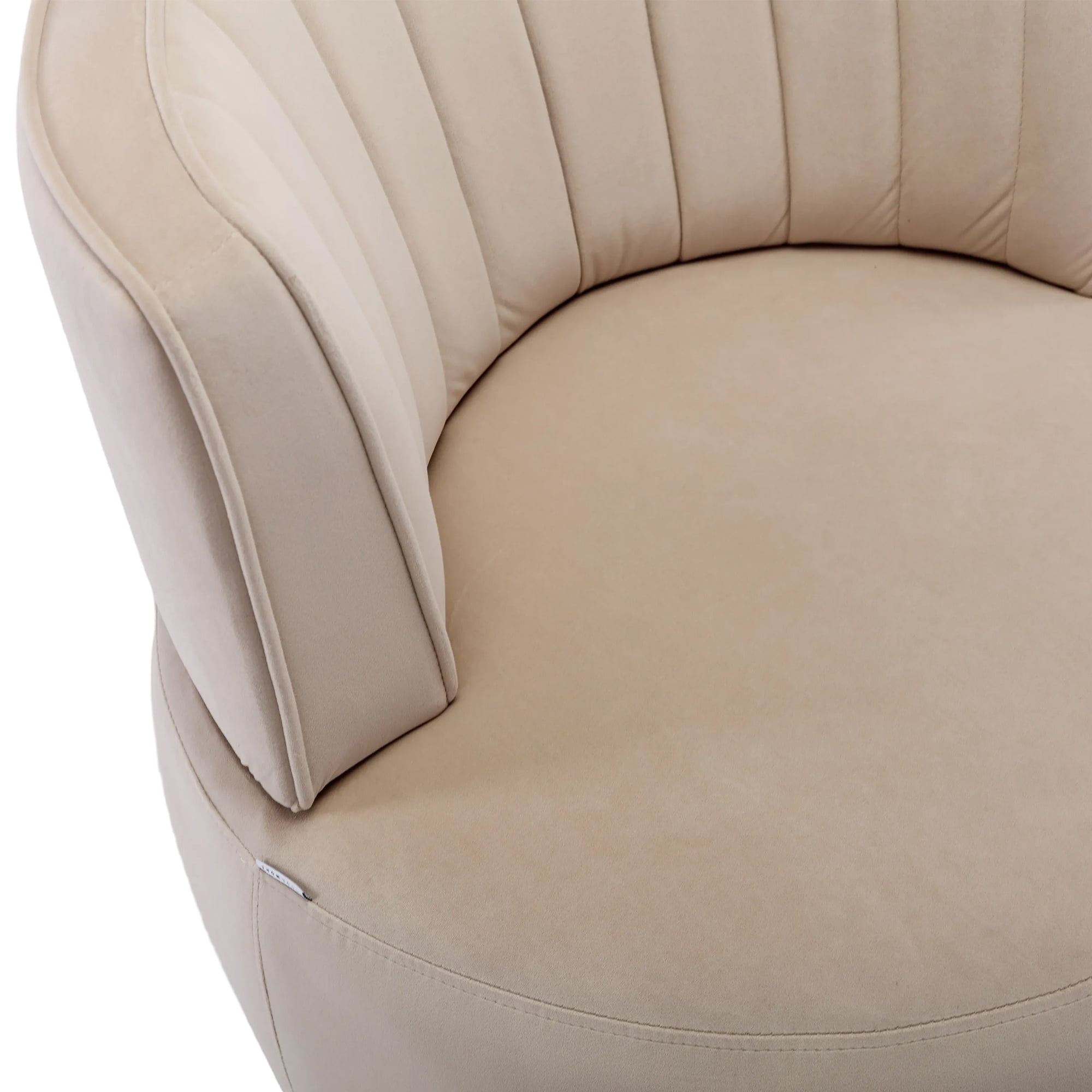 MAYEERTY 360 Degree Swivel Cuddle Barrel Accent Sofa Chairs, Round Armchairs with Wide Upholstered, Fluffy Velvet Fabric Chair for Living Room, Bedroom, Office, Waiting Rooms