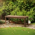 thumbnail image 3 of Wubio Outdoor Wood Bench, 48" Outdoor Bench Patio Wooden Bench Garden Bench Outdoor Backless Bench for Deck Patio (Carbonized), 3 of 5