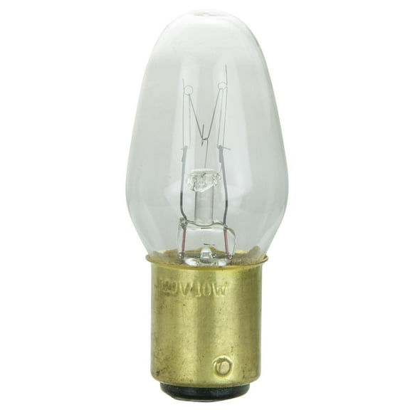 25PK - SUNLITE 10w C7 120v Double Contact Base Clear Night Light Bulb