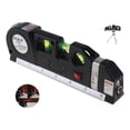 thumbnail image 2 of Fixit nivel laser 3 burbujas cinta métrica regla cruz horizontal vertical negro, 2 of 4