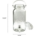 3.6 Liter Glass Beverage Dispenser with Spigot 100 Leak Proof Wide