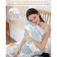 thumbnail image 3 of Blue Beige Coastal Turtle Pillow Cases Body Size, Smooth Satin Pillowcase for Hair and Skin, Ocean Coral Nautical Decorative Cooling Bed Pillow Covers with Zipper, 20x54 Inches, 3 of 3