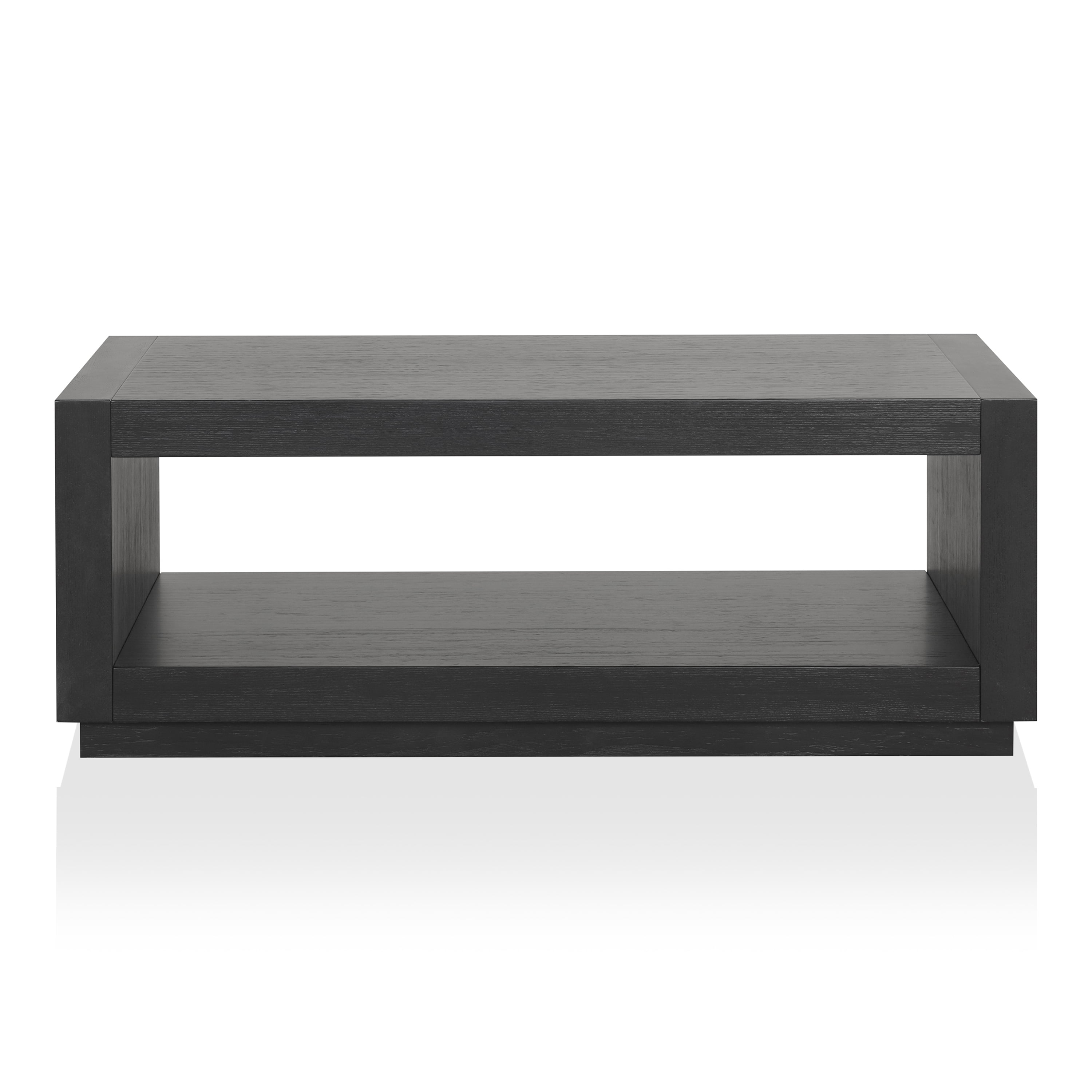 Furniture of America Robbs Modern Bottom Shelf Coffee Table, Black