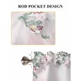 thumbnail image 6 of Red Pink Valentine's Day Bathroom Window Curtain, Love Heart Eucalyptus Leaves Ombre Light Filtering Coffee Kitchen Curtains, Bedroom Living Room Curtains 2 Panel 84"x54", 6 of 6