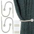 thumbnail image 1 of CNKOO Crochets de Rideaux Attaches de Rideaux Crochets Métalliques pour Rideaux Décoratifs Attaches de Fenêtre en Forme de U Montés au Mur Support de Rideaux avec Vis pour Rideau Fixe, 1 of 6