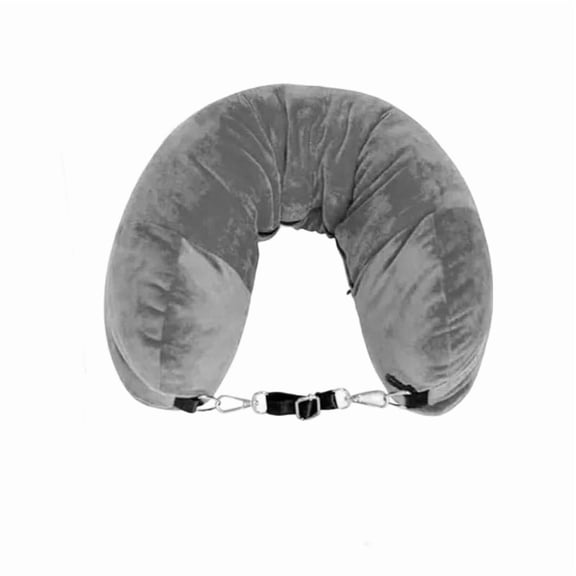 Neck Pillow Travel Pillow forNeck Support, Inflatable U Shaped Portable Headrest with Soft Plush Cover, Adjustable Microfiber Neck Pillow forAirplane Car Camping Office Nap, Multi-Functional