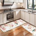 thumbnail image 3 of Kitchen Rugs Sets Of 2,Pioneer Flower Floral Print Pattern Anti Fatigue Kitchen Mat Rugs Non Slip Washable,Decorative Kitchen Floor Mats for Kitchen,Sink,Laundry,17"X47", 3 of 5