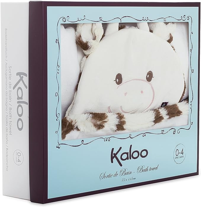 Kaloo Les Amis Baby Bath Towel, Milky Cow
