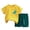 BoySET383-Yellow, variant on xaweyi Kids Toddler Boy Summer Outfit Short Sleeve Raglan Dinosaur Print T-Shirt Casual Shorts 2 Piece Set