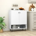 thumbnail image 2 of Gymax Buffet Bahut Armoire de Cuisine à 2 Portes Armoire de Rangement avec Tablette Ajustable, 2 of 10