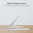 thumbnail image 4 of Support d'Ordinateur Portable et Tablette Réglable Support Multi-angle Portable et Pliable pour Ordinateurs Portables 10-16 Pieds' Design Creux Rose, 4 of 7