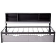 thumbnail image 4 of Acme Furniture Renell Twin Bed with Bookcase & Trundle, Black & Silver, 4 of 6