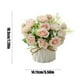 thumbnail image 3 of Jarrón de cerámica con arreglos de flores artificiales – Decoración de bola floral de seda falsa, ramo de plástico, tallos ajustables, centro de mesa para fiesta en casa y oficina de boda, 3 of 6