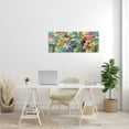 thumbnail image 2 of Stupell Industries Complex Playful Tone Abstraction Bright Green Pink Blue, 17 x 40, Designed by Lisa Ridgers, 2 of 6
