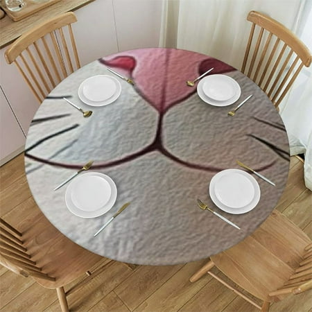 

Autua Cute Cat Round Table Cover Stain Resistant Washable for Indoor Outdoor Tablecloth Kitchen Dining Wedding Parties Picnic Camping 100% Polyester Mother s Day Gift 46 -50