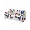 thumbnail image 2 of Butterfly Print Couch Cover for 2 Cushion Sofa, Modern Colorful Animals Washable Loveseat Sofa Covers Slipcover for Sectional Sofas L-Shaped, Couch Throw Cover 71"x118", 2 of 9