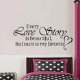 thumbnail image 4 of SugarBloom Valentine's Day English Proverbs Wall Sticker, "Every Love Story" Quote Decal, Carved Vinyl Wall Art for Living Room Bedroom Decor,, 4 of 4
