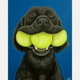 thumbnail image 2 of CafePress - Black Lab With 3 Tennis Balls - White/Black Shot Glass, Unique and Funny Shot Glass, 2 of 2