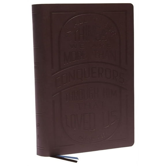 KJV Holy Bible: Large Print with 53,000 Cross References, Brown Genuine Leather, Red Letter, Comfort Print: King James Version (Verse Art Cover Collection) (Other)