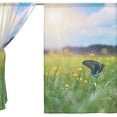 thumbnail image 3 of GZHJMY Wild Butterfly Sheer Window Curtain Panel Drape 55x78 Inch for Living Room Bedroom Kids Room 2 Piece Home Decor, 3 of 4