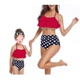 thumbnail image 6 of Jurebecia Girls Women Two Pieces Bikini Set Kids Children Bathing Suit Mother and Daughter Swimwear Family Matching Beachwear Set, 6 of 8