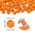 thumbnail image 2 of Uxcell 200 Pack Large Hole Wooden Beads, 15 x 16mm Unfinished Natural Round Wood Spacer Beads Hair Braid Barrel Bead for DIY Crafts Hair Macrame Jewelry Making, Orange, 2 of 5