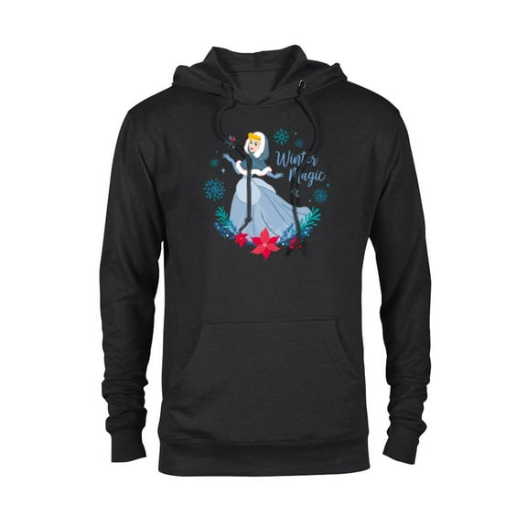 Disney Princess Cinderella Holiday Christmas Winter Magic - Pullover Hoodie for Adults - Customized-Black