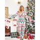 thumbnail image 4 of Pijama sexy de Navidad 2024 para mujer, otoño, bonito estampado, sudadera con capucha de manga larga, pijama con solapa en el trasero y botones, 4 of 4