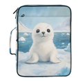 thumbnail image 2 of Haosy Accordion File Organizer Zipper Binder 500 Sheet 6-Tab Expanding File Folder Multi-Pocket 1.2 Inch 3 Ring Baby Seal on Iceberg, 2 of 7