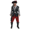 thumbnail image 4 of Joyfy Men Pirate Costume Plundering Sea Captain Set for Adults Halloween Themed Parties, 4 of 8