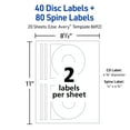 thumbnail image 4 of Avery Printable CD Labels, 40 CD Labels & 80 Spine Labels (8692), 4 of 7