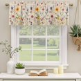 thumbnail image 3 of 2 Panels Spring Floral Valance for Windows, Vintage Pastoral Rustic Botanical Flowers Light Filtering Kitchen Curtains, Rod Pocket Window Treatment Curtain Valances for Living Room Bedroom, 42"x12", 3 of 9