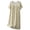 Z49-Yellow, variant on Yuncity Nightgown For Women Summer Sleepshirt Short Sleeve Cotton Round Neck Comfortable Homewear Print Soft Pajamas Pjs Sleepwear One Size