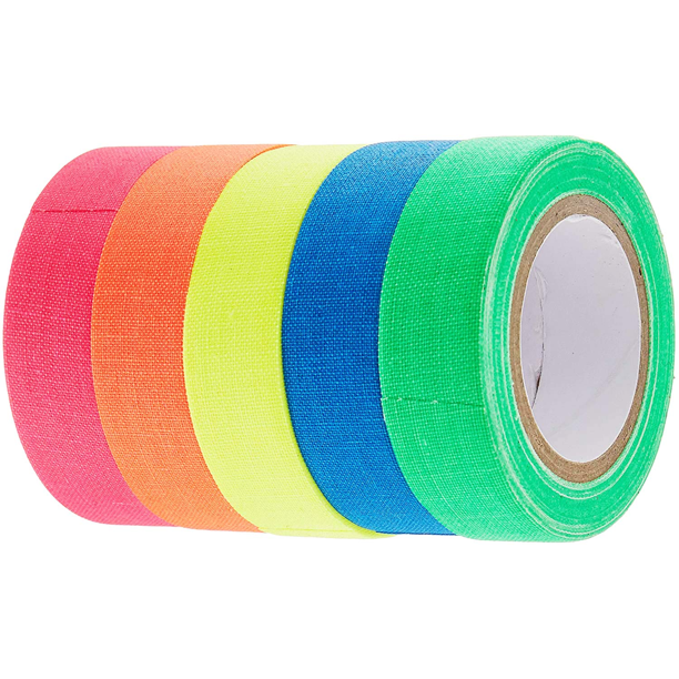 5 Pack Glow Party Blacklight Tape Blacklight Reactive Glow Tape UV