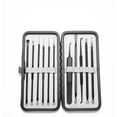 thumbnail image 5 of Kit de herramientas para quitar espinillas, 10 unidades de removedor profesional de espinillas para una fácil eliminación de espinillas, puntos negros, cara y nariz, (negro), 5 of 5