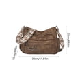 thumbnail image 3 of AUNVITO Large Capacity Crossbody Bag for Women, Faux Leather Satchel Shoulder Bag, Multi Pocket Travel Purse, Zip Closure and Adjustable Strap, 3 of 6